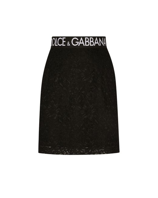 Dolce & Gabbana Black Lace Miniskirt