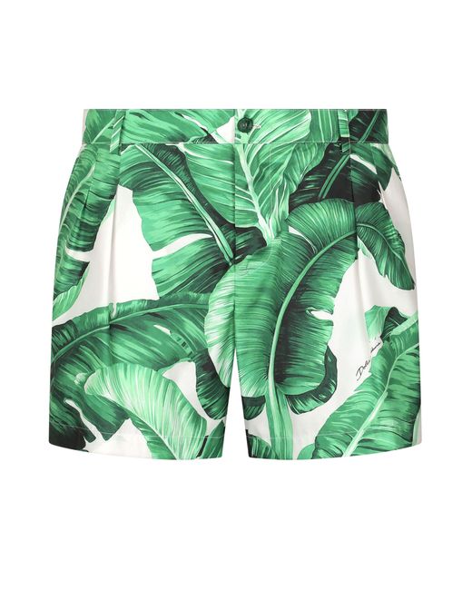 Dolce & Gabbana Badeshorts mit Bananenbaum-Print in Green für Herren