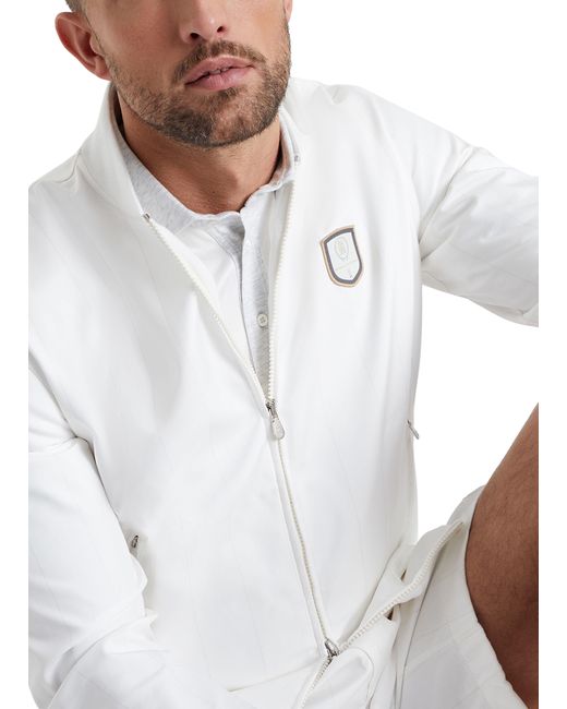 Brunello Cucinelli White Sweatshirt With Tennis Badge for men