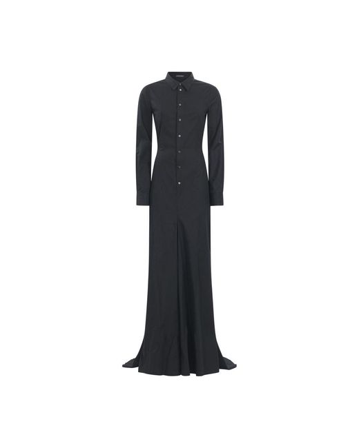 Ann Demeulemeester Black Chenara X-long Shirt Dress