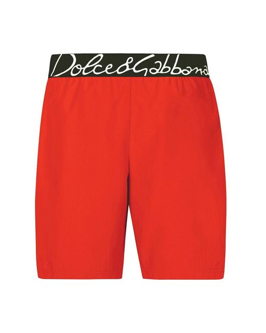 Dolce & Gabbana Red Beachwear for men