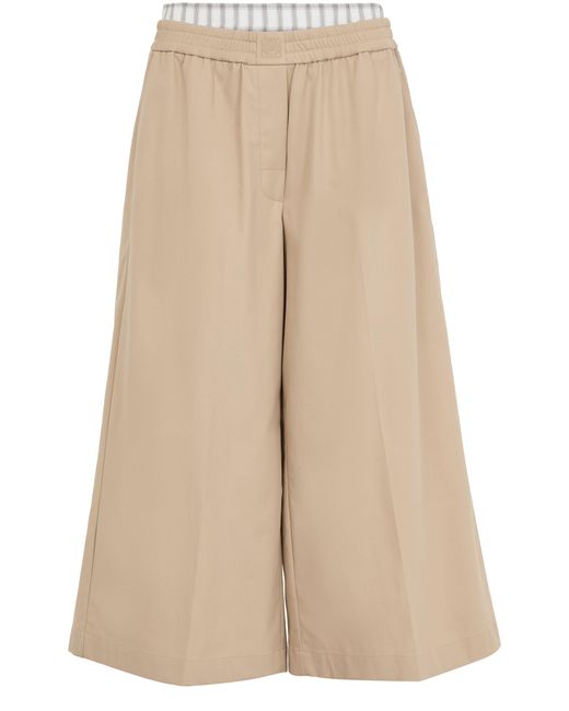 Loewe Natural Cropped Cotton Pants