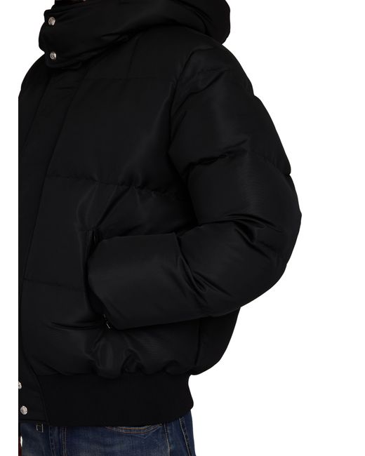 Alexander McQueen Black Puffer Jacket With Hood for men