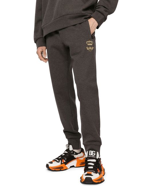 Pantalon de survêtement en jersey Dolce & Gabbana pour homme en coloris Gray