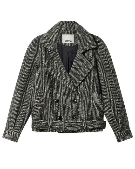 Isabel Marant Green Elvane Coat