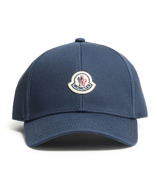 Moncler Blue Logo Baseball Cap for men