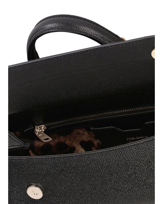 Dolce & Gabbana Black Medium Dauphine Calfskin Sicily Bag