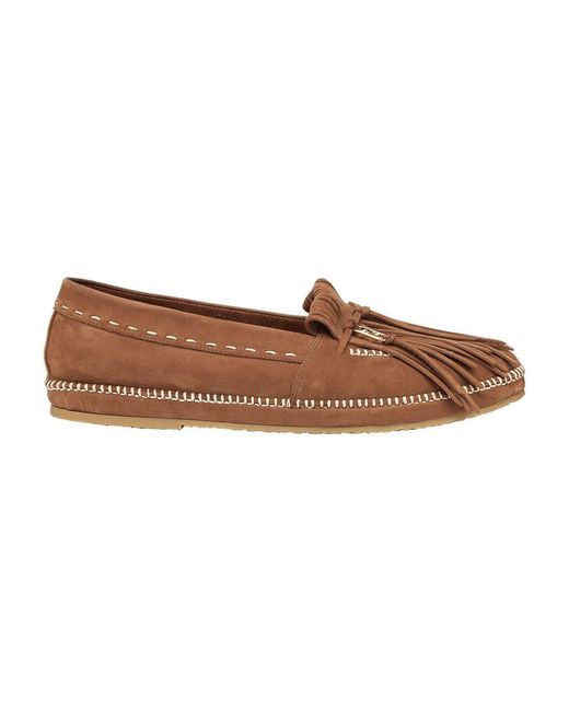 Fendi Brown Nubuck Leather Loafers for men