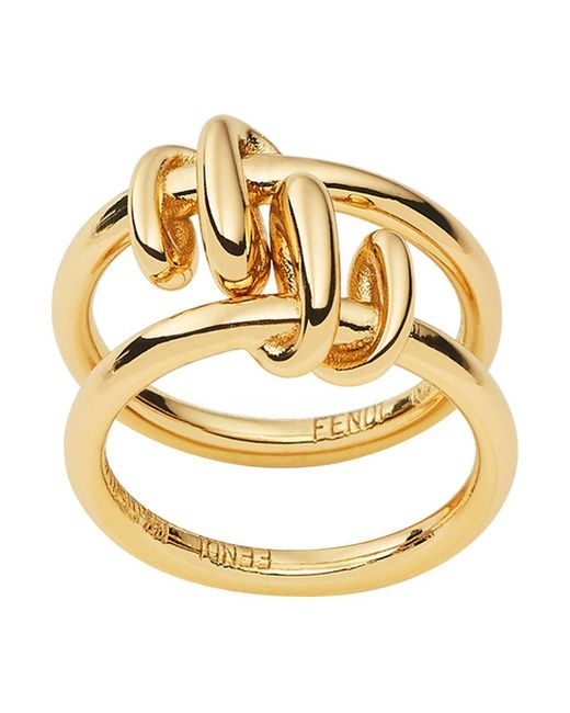 Fendi Metallic Filo Ring Set
