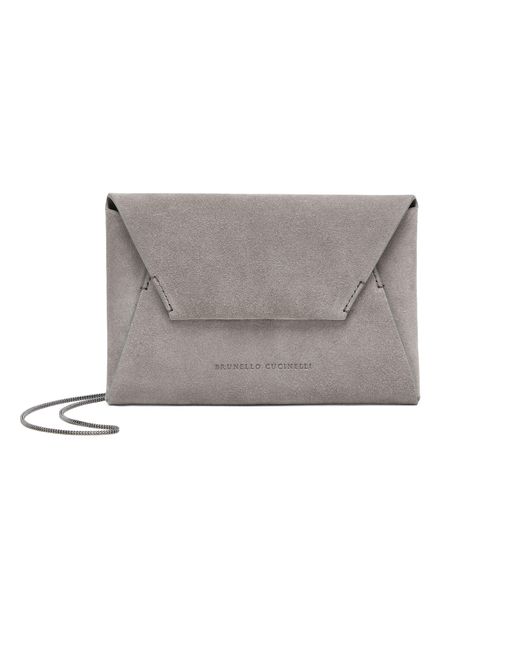 Brunello Cucinelli Gray Envelope Bag
