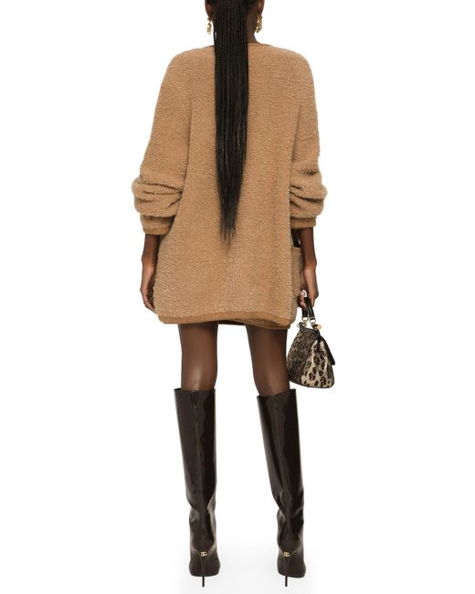 Dolce & Gabbana Natural Short Cashmere And Alpaca Skirt