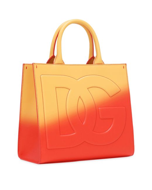 Dolce & Gabbana Orange Small Dg Daily Shopper