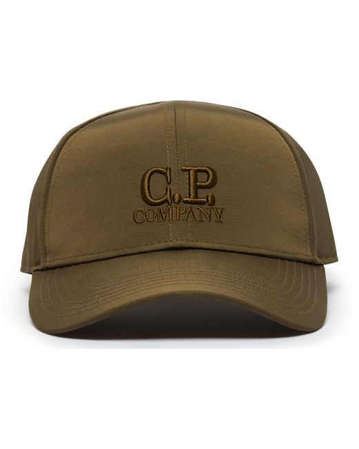 C P Company Green Chrome-r Logo Cap for men