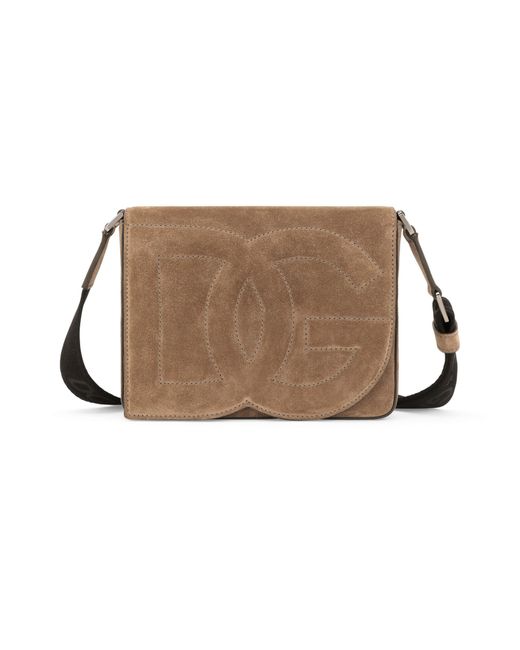 Dolce & Gabbana Brown Medium Dg Logo Bag Crossbody Bag for men