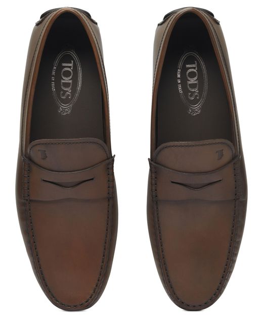 Tod's Brown City Gommino Loafers for men