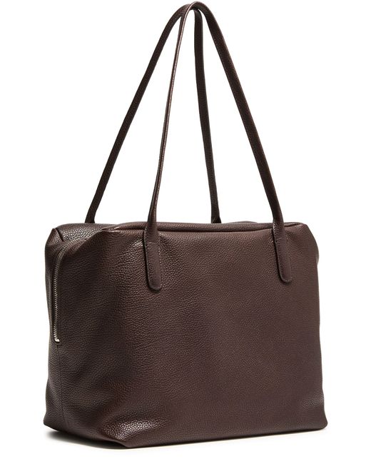 トートバッグ The Row Henri Bag Brown In Grained Leather The Row Henri Tote Bag in Brown | Lyst