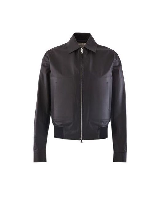 Bottega Veneta Black Calfskin Leather Jacket