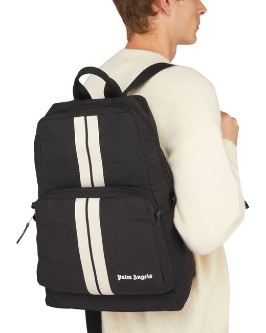 Palm Angels Black Classic Track Backpack for men