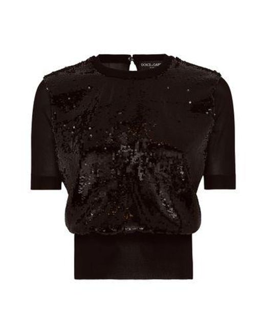 Dolce & Gabbana Black Short-sleeved Top