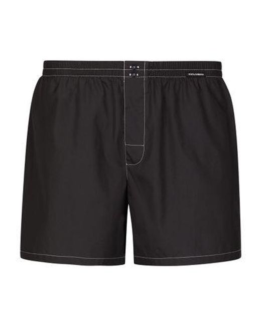 Dolce & Gabbana Black Poplin Shorts for men