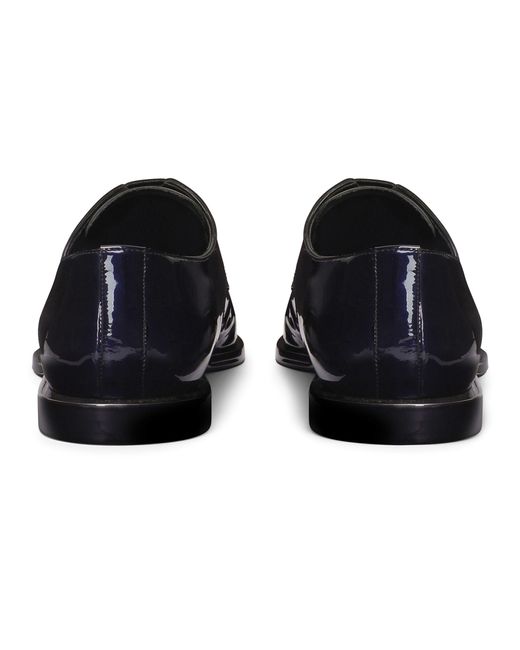 Dolce & Gabbana Derby-Schuhe aus metallischem Lackleder in Black für Herren