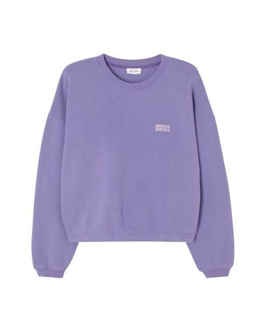 American Vintage Purple Sweatshirt Izubird
