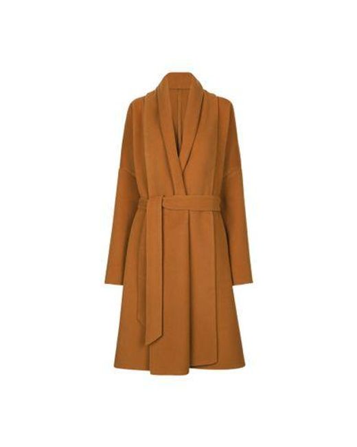 Dolce & Gabbana Brown Wool-cashmere Wrap Coat