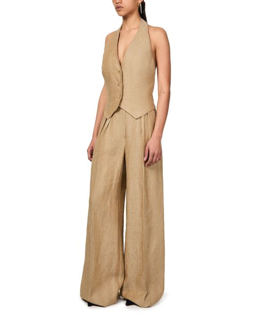 Max Mara Natural Taillierte Weste Mit Knöpfen Sauro