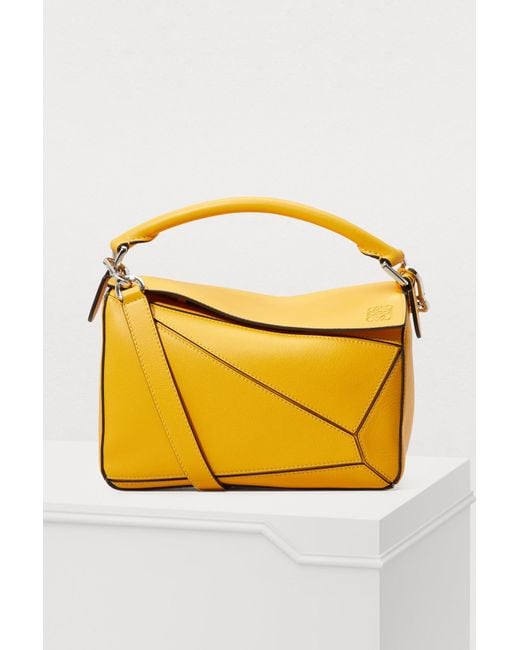 Loewe Yellow Small Puzzle Shoulder Bag