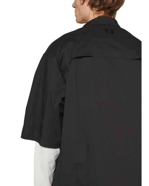Y-3 Kurzärmeliges Hemd in Black für Herren