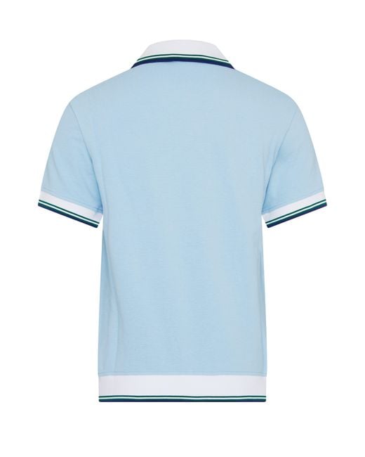 Casablancabrand Blue Diamont Logo Pique Polo for men
