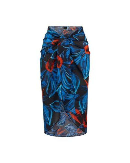 Louisa Ballou Blue Sarong Skirt