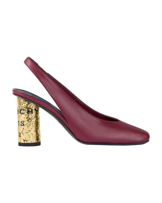 Givenchy Purple Leder-Pumps Tape