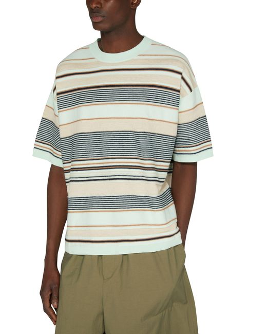 T-shirt rayé en coton et lin Loewe pour homme en coloris Natural
