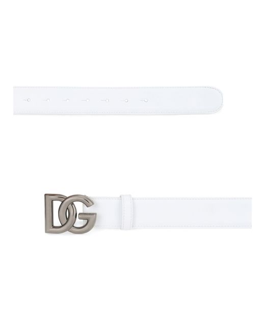 Dolce & Gabbana Gray Logo Belt for men