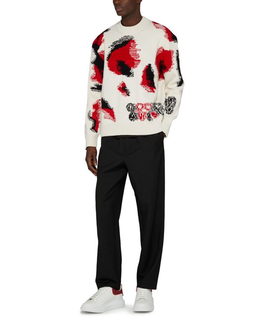 Alexander McQueen Red Round-neck Sweater for men
