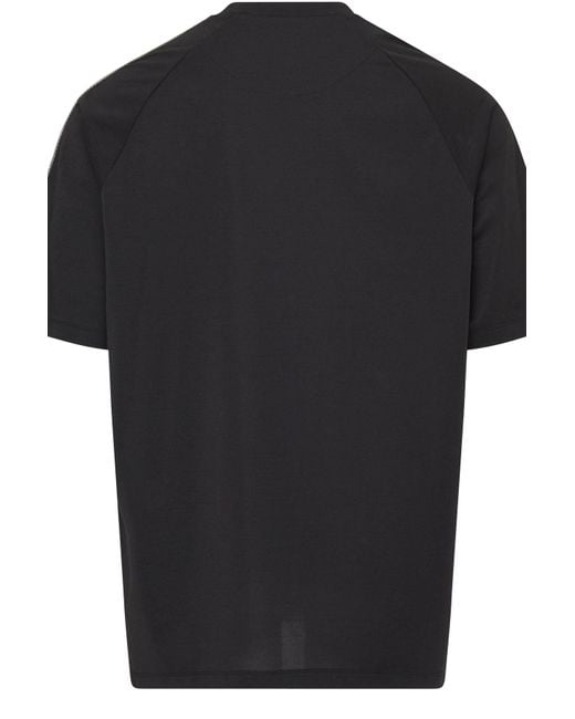 Y 3 Short sleeved T shirt With 3 Bands in Black for Men Lyst UK