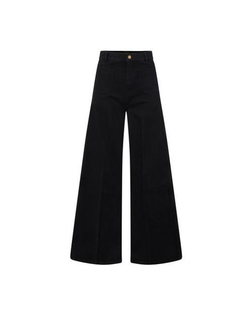 JOSEPH Denim Wideleg Jeans in Black Lyst Canada