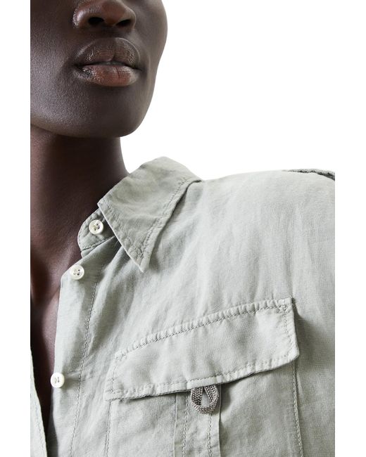 Brunello Cucinelli Linen And Cotton Shirt | Lyst