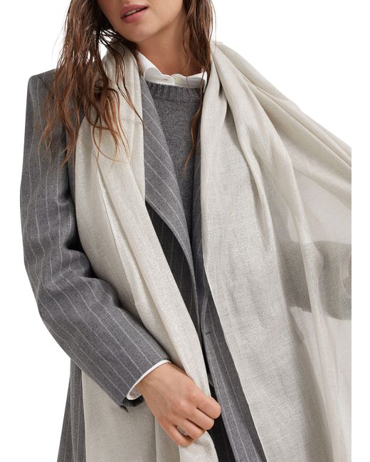 Brunello Cucinelli Gray Sparkling Scarf