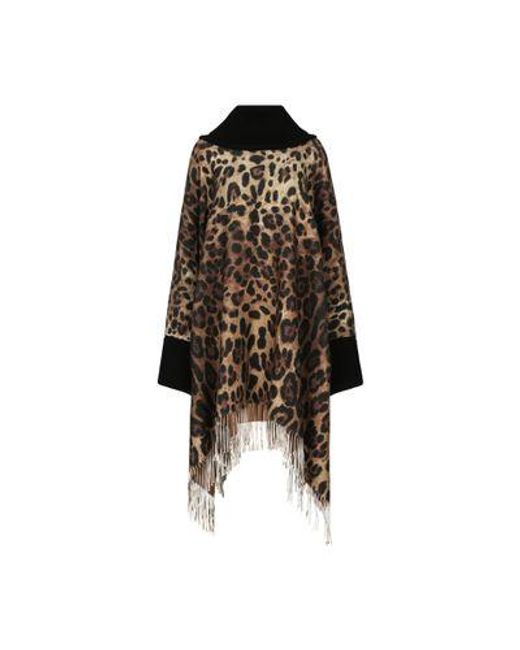 Dolce & Gabbana Black Wool Leopard-print Sweater