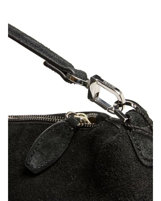 Totême  Black Scoop Suede Tote Bag