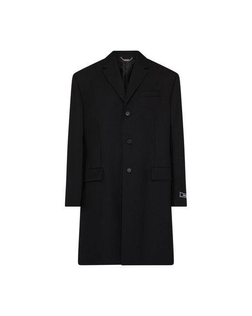 Versace Black Caban Coat for men