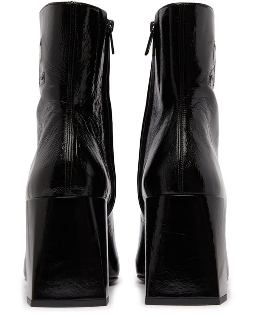Courreges Black Heritage Naplack Ankle Boots