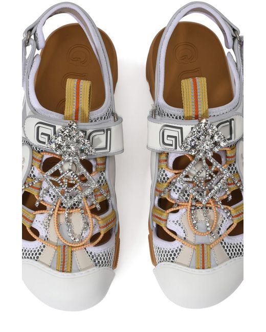  Gucci  Billy  Sneakers in White Yellow White Save 22 Lyst