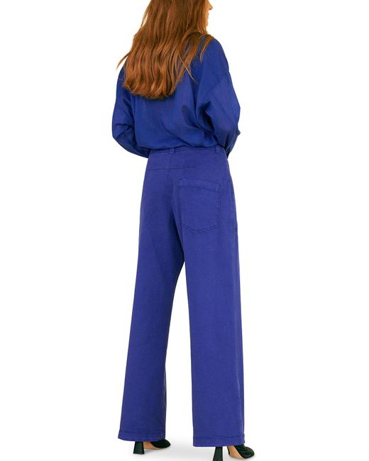 24S Women Clothing Pants Stretch Pants Olivina pants in garment dyed cotton twill and stretch lyocell 
