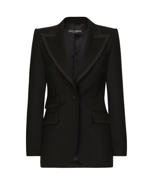 Dolce & Gabbana Black Twill Turlington Tuxedo Jacket