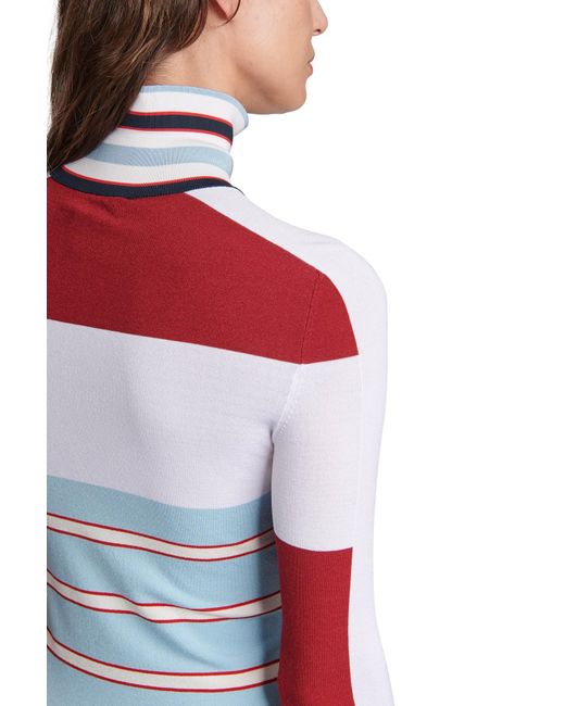 Louis Vuitton Tricolor Knit High Neck Pullover Bright Red. Size S0