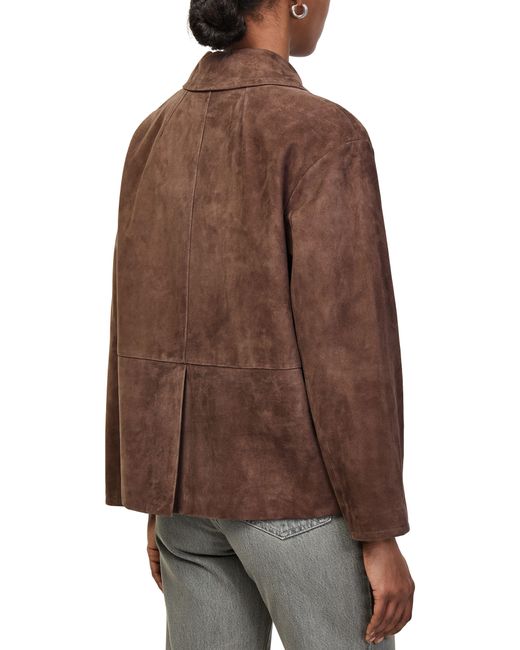 Max Mara Brown Suede Leather Jacket