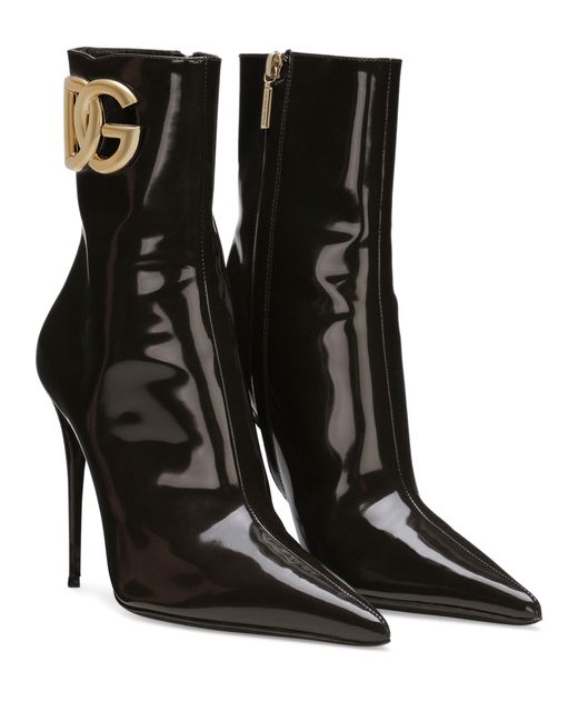 Dolce & Gabbana Black Stiefeletten aus Kalbsleder
